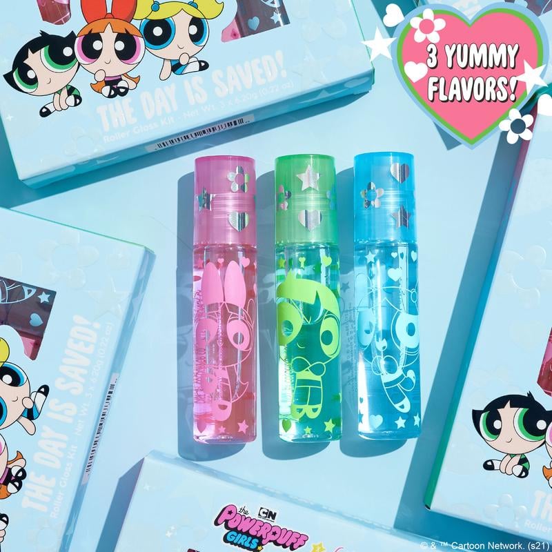 ColourPop x Powerpuff Girls The Day Is Saved Roller Gloss Kit