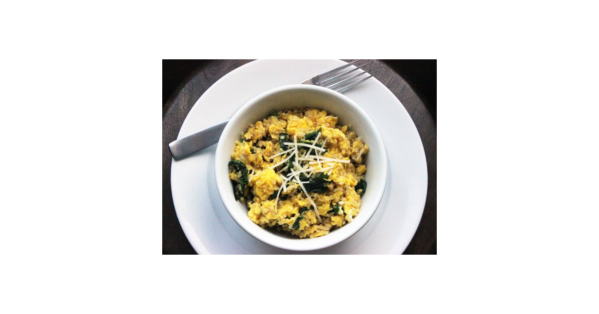 Eggs Quinoa and Spinach Scramble BudgetFriendly, HighProtein