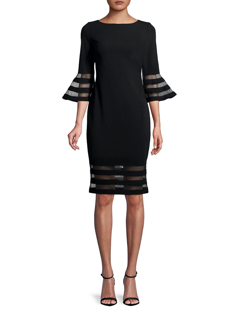 Calvin Klien Striped Mesh Dress