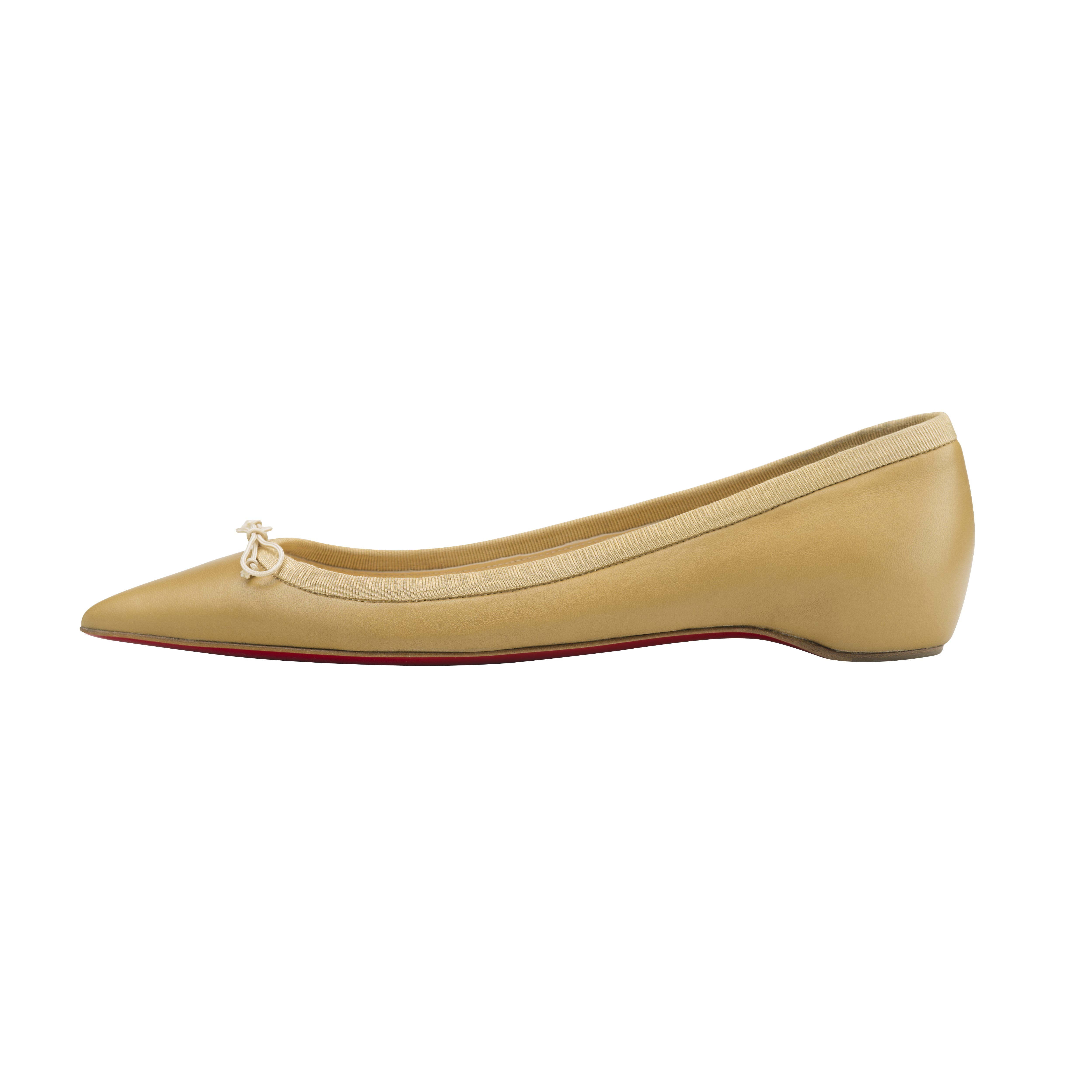 Christian louboutin nude flats hot sale