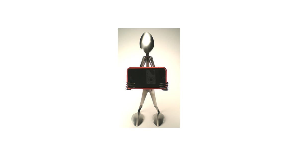 Handmade iPhone Stand Made From Spoons and Forks POPSUGAR Tech
