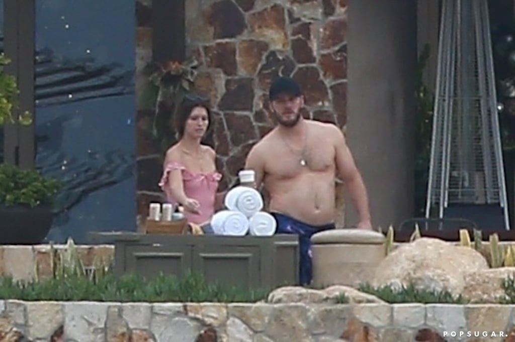 Chris Pratt and Katherine Schwarzenegger in Cabo Jan. 2019