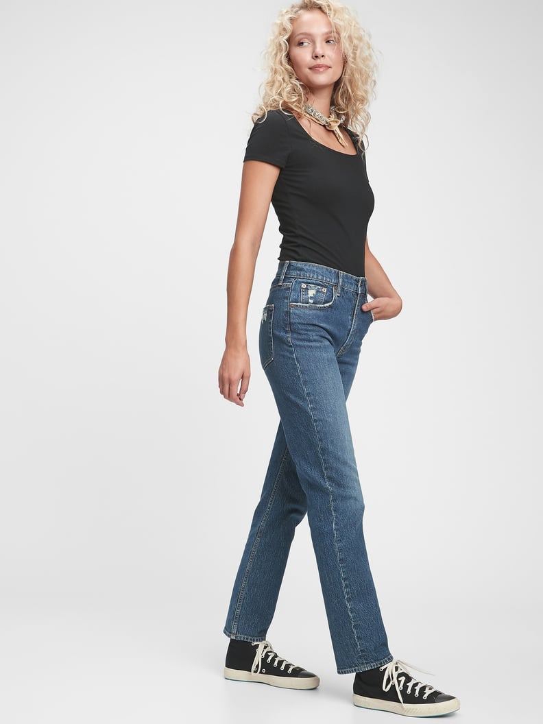 Gap Sky High Straight Leg Jeans