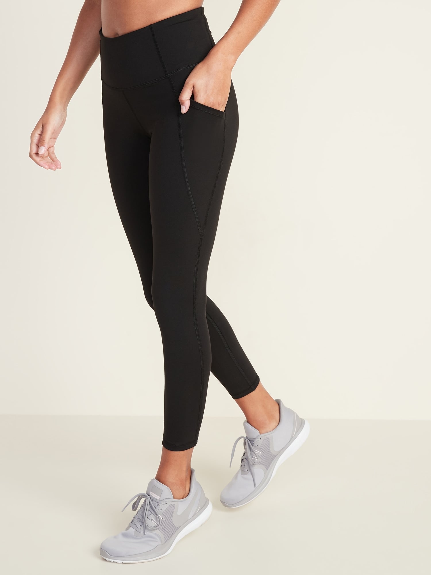 High-Waisted Elevate Powersoft Color-Blocked 7/8-Length Leggings