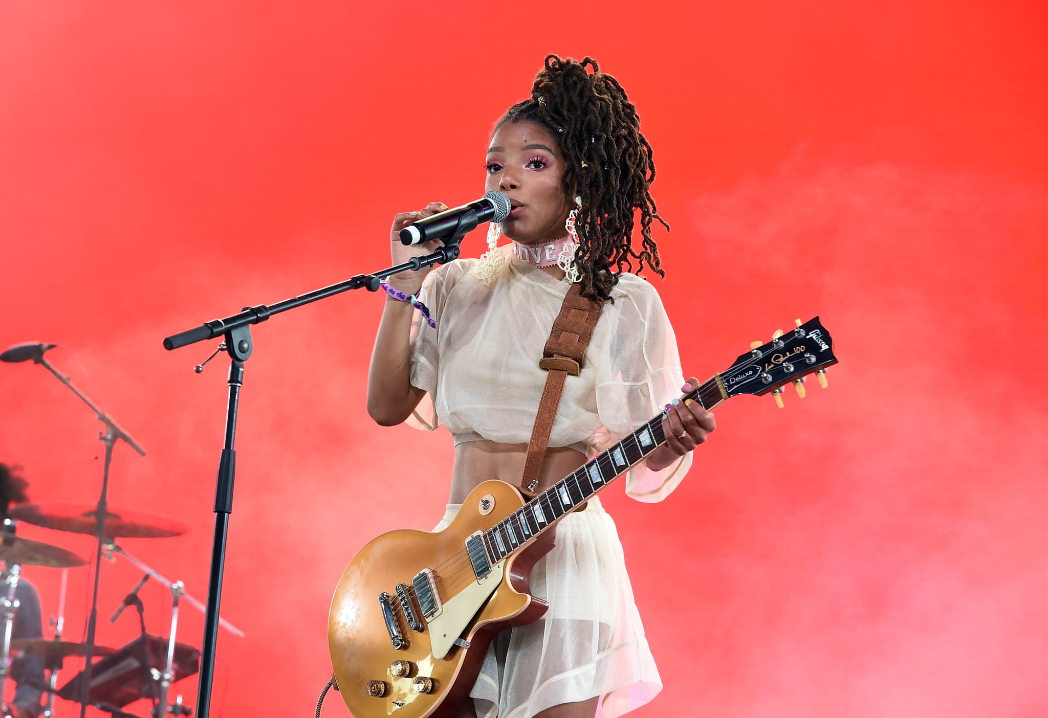 INDIO, CA - APRIL 21:  Halle Bailey of Chloe x Halle performs onstage during the 2018 Coachella Valley Music And Arts Festival at the Empire Polo Field on April 21, 2018 in Indio, California.  (Photo by Kevin Winter/Getty Images for Coachella)