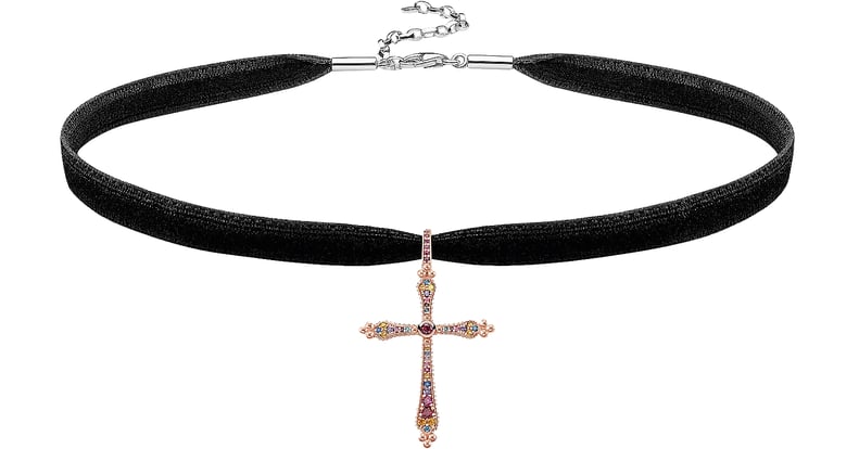 Thomas Sabo 18k Rose Gold Plated Sterling Silver Royalty Cross Choker