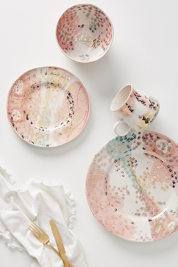Gold Accent Dinner Plate