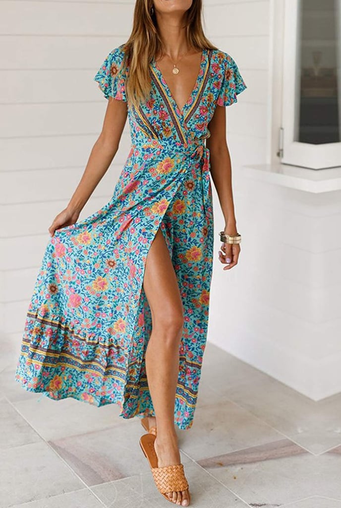 PrettyGarden Wrap Floral Print Dress | Best Maxi Dresses on Amazon 2019 ...