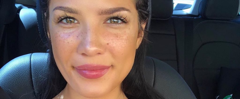 Halsey's Freckles Are Popping Thanks to Her Baby Pink Makeup