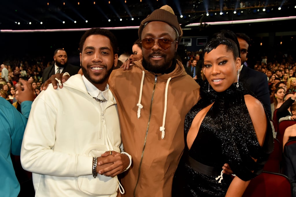 Jharrel Jerome, Will.i.am, and Regina King at the 2019 American Music Awards