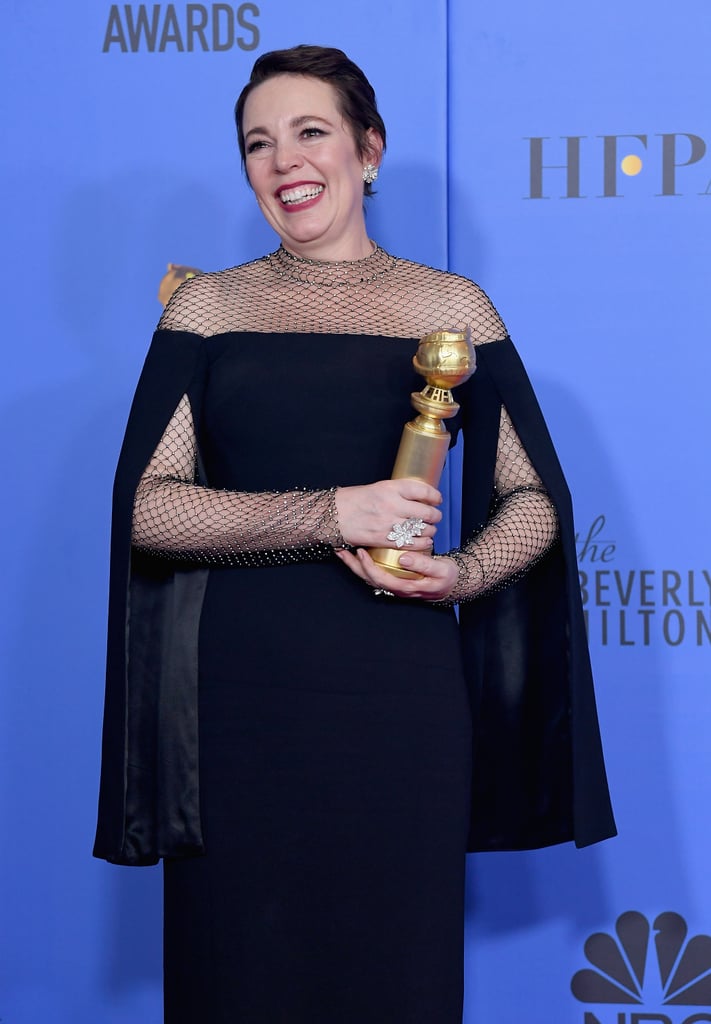When she posed in the Golden Globes press room.