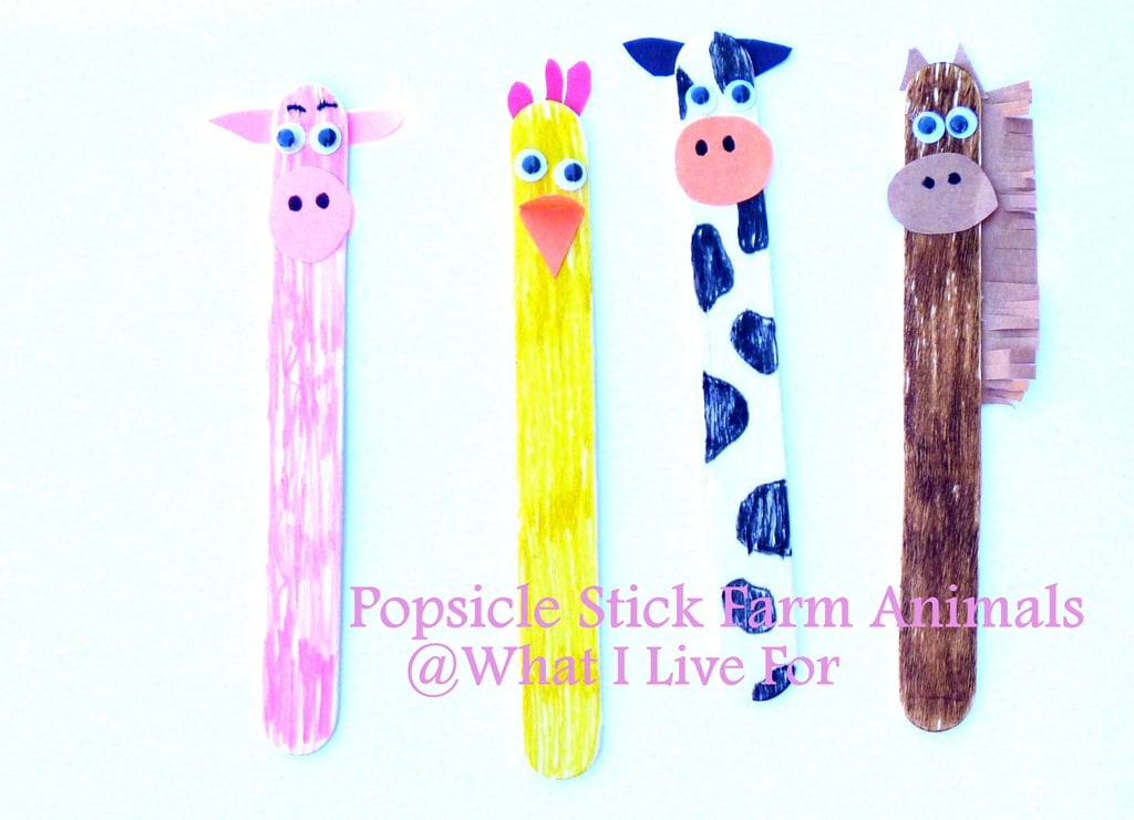 farm animal stick puppets