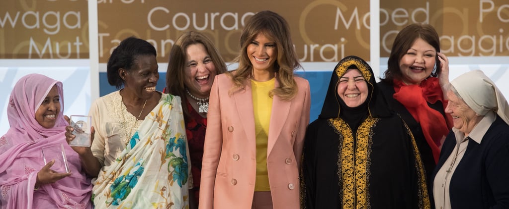 Melania Trump Wearing Light Pink Suit
