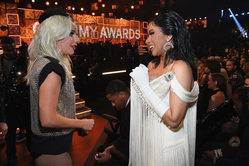 Cardi B and Lady Gaga at the 2019 Grammys