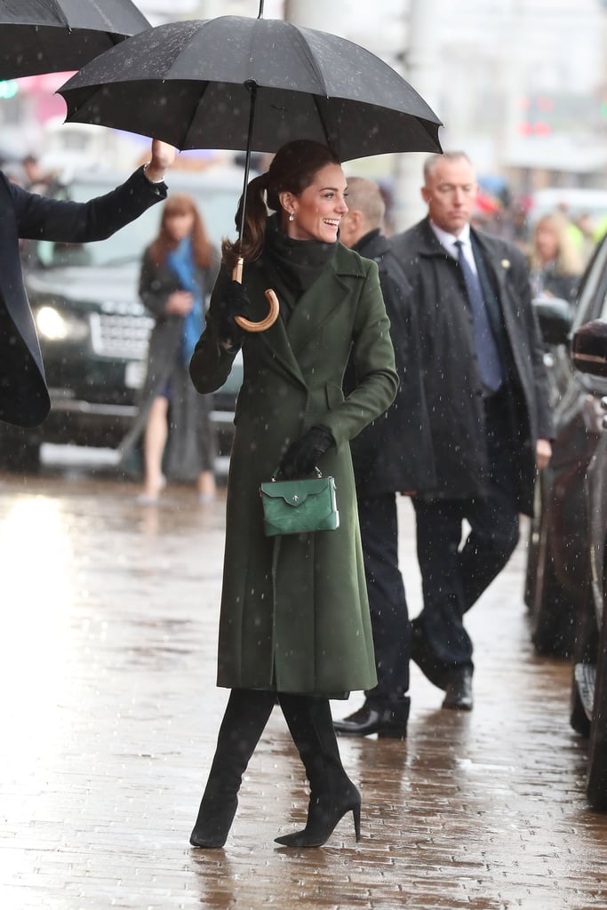 Kate Middleton's Green Sportmax Coat Blackpool March 2019