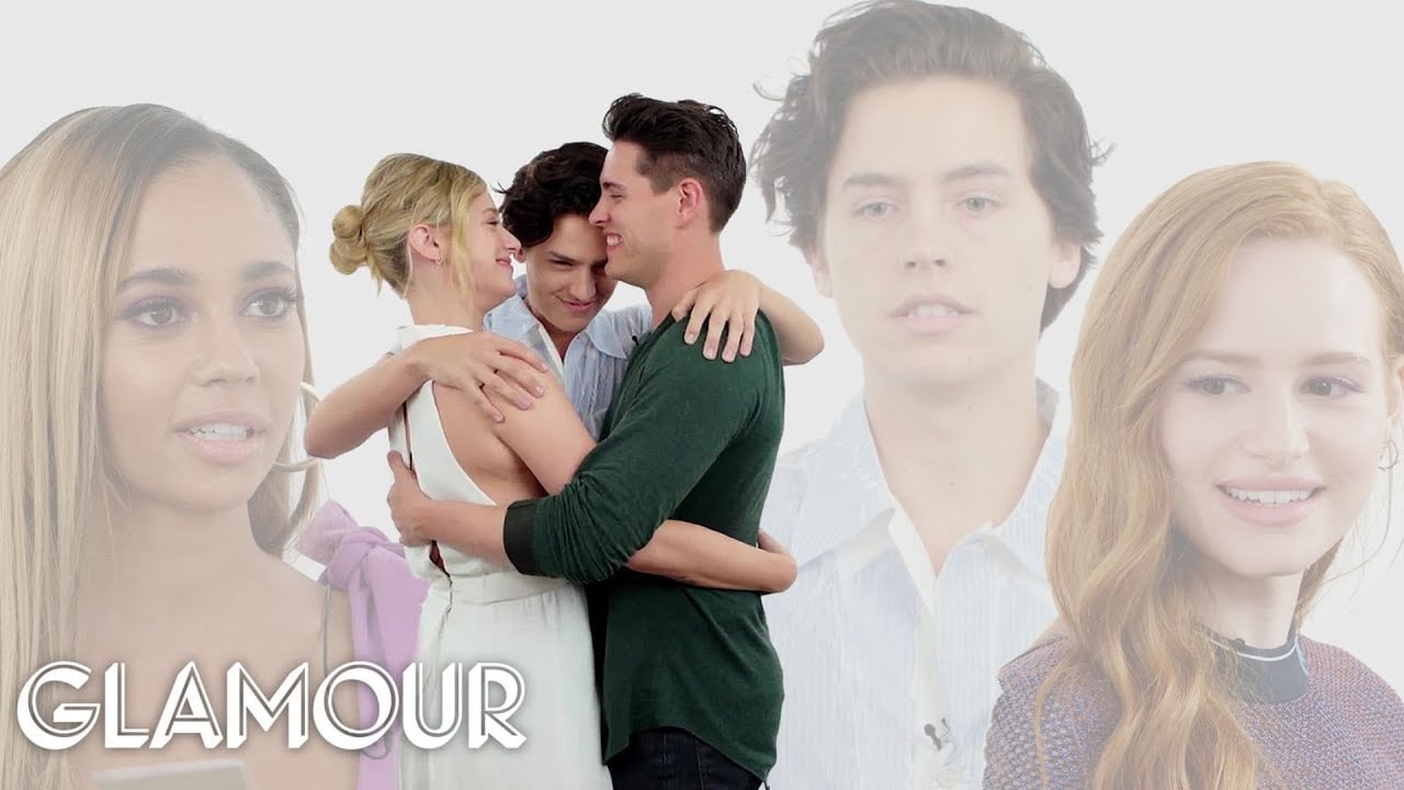 Riverdale S Cast Takes A Friendship Test Glamour The Riverdale Cast S Friendship Test Was Enough To Make Cole Sprouse Blush Popsugar Celebrity