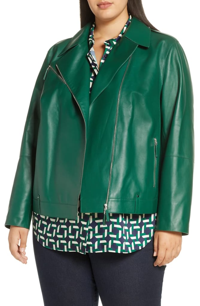 Lafayette 148 New York Bernice Leather Moto Jacket