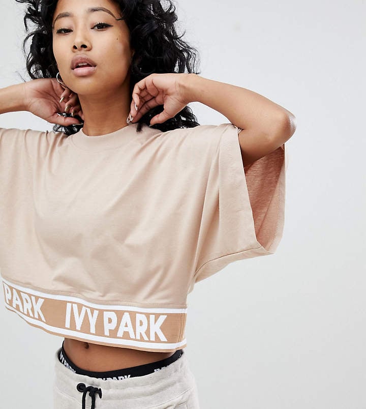 Ivy Park Cropped T-Shirt With Taped Waistband