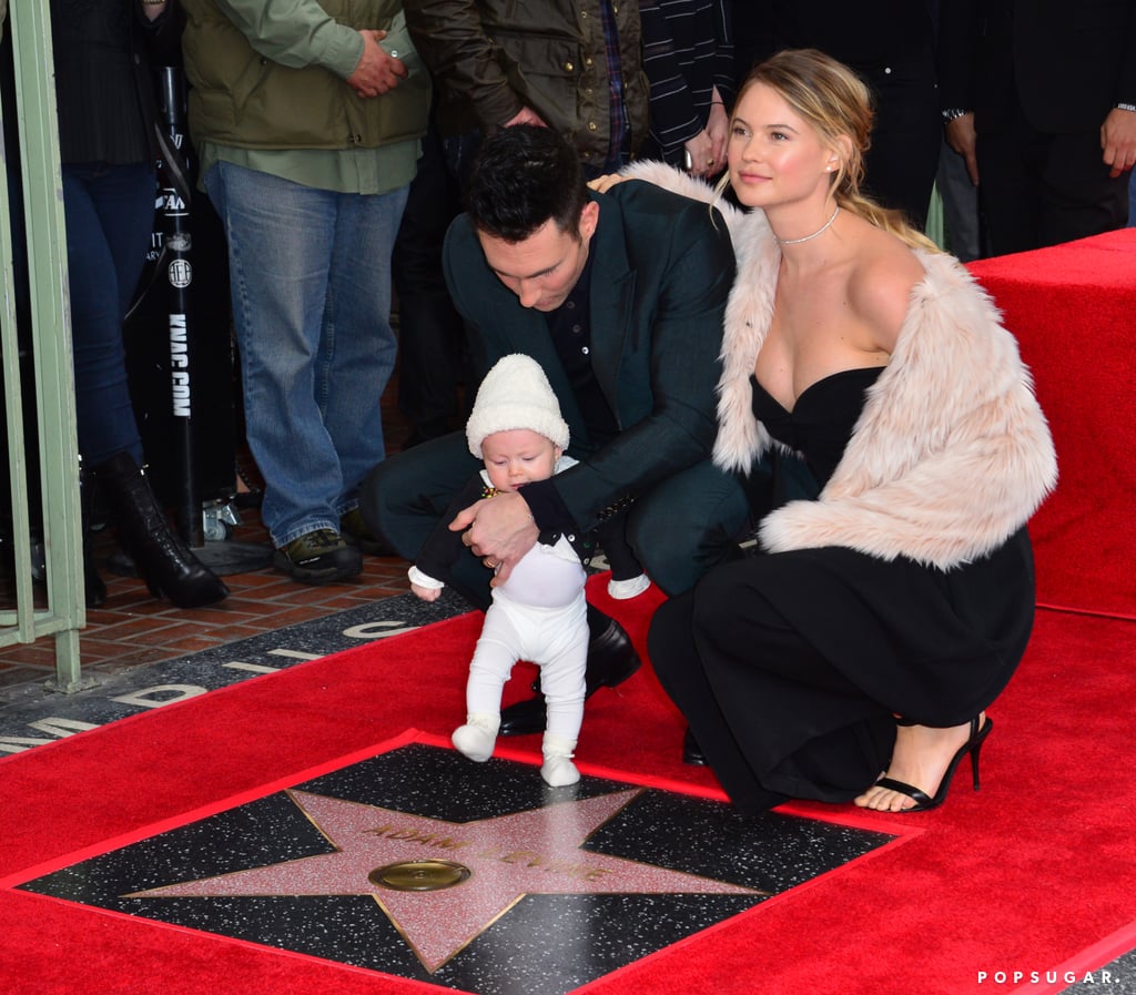 Adam Levine and Baby Dusty at Hollywood Walk of Fame 2017