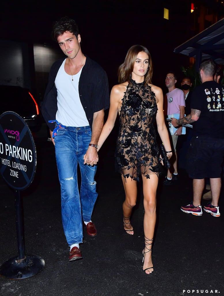 Jacob Elordi and Kaia Gerber at the 2021 Met Gala Afterparty