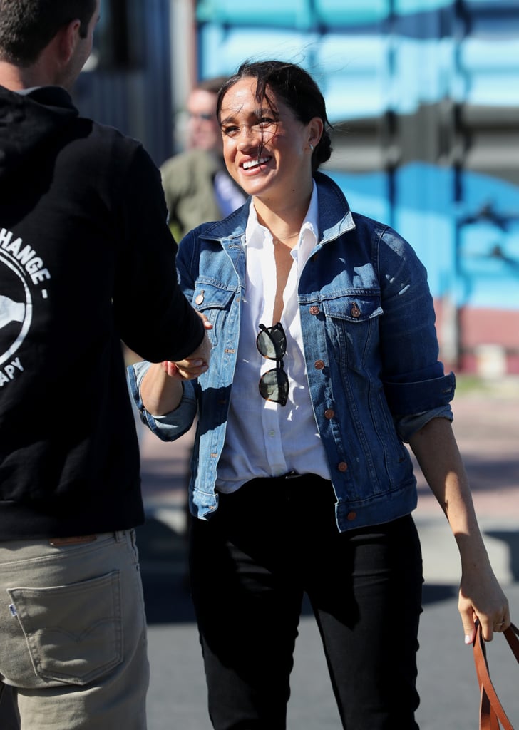 Meghan Markle Wearing a Madewell Denim Jacket