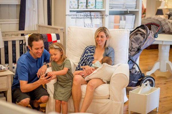 Photos of Dads Supporting Breastfeeding in Public