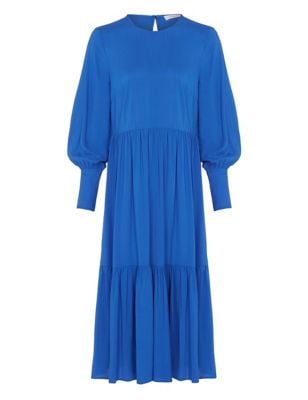 Finery London Round Neck Midi Tiered Dress