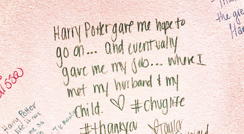 "Harry Potter gave me hope to go on . . . and eventually gave me my job . . . where I met my husband and my child."