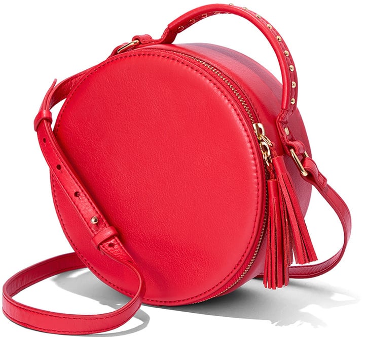 The Fix Orange Red Hampton Crossbody Leather Circle Bag