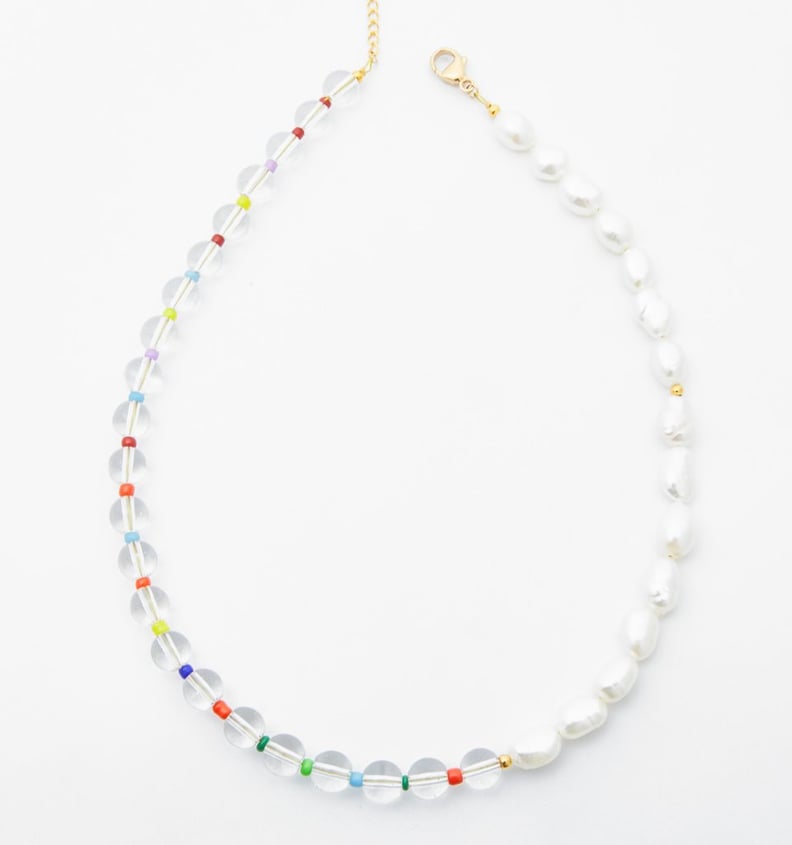 Rellery Pearl Necklace With Glass Beads