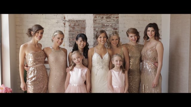 Go all out with sequined bridesmaids dresses.