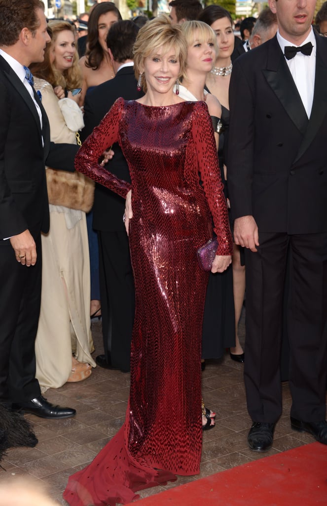 Jane Fonda turned heads in a red number when she walked the red carpet at the Cannes Film Festival in 2012.