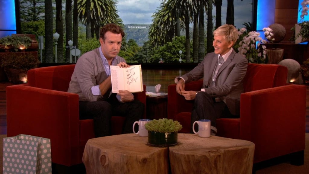 Jason Sudeikis and Ellen DeGeneres