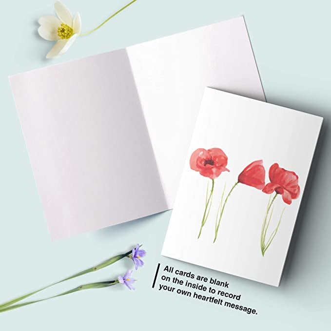 A Cute Card: Dessie 30 Floral Watercolor Blank Cards