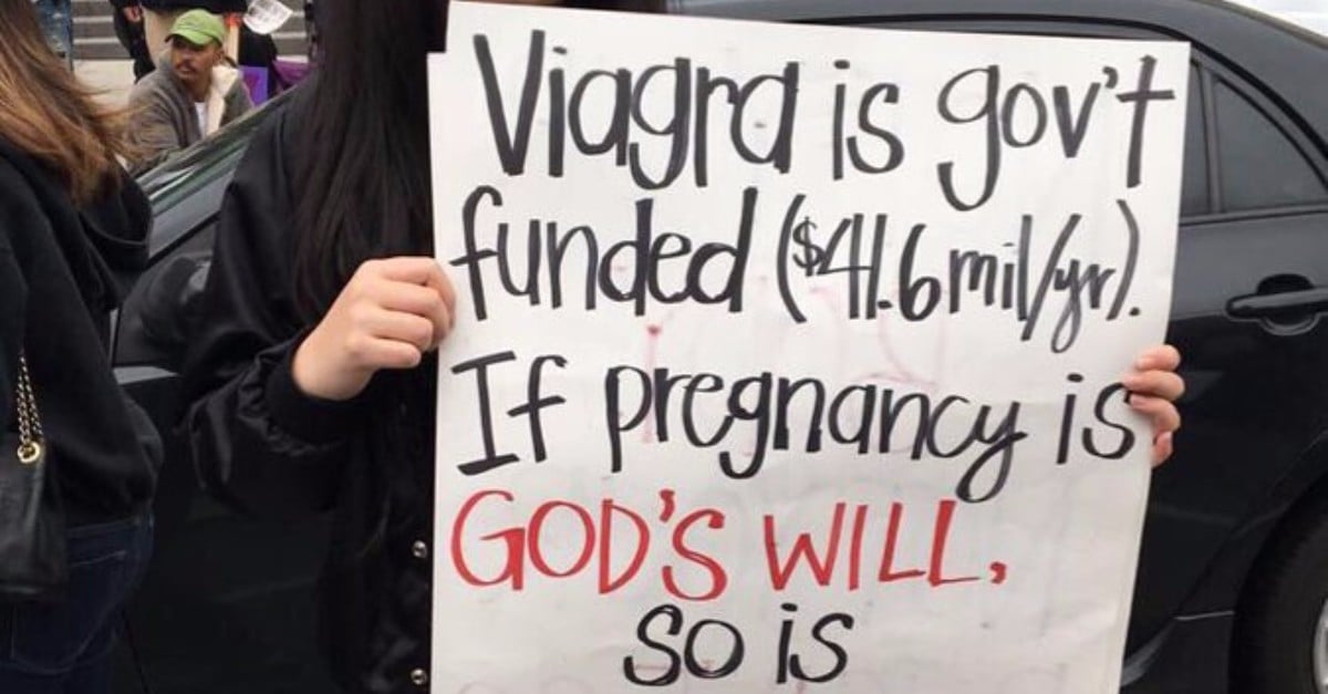 Viagra vs. Pregnancy Viral Protest Sign | PS News
