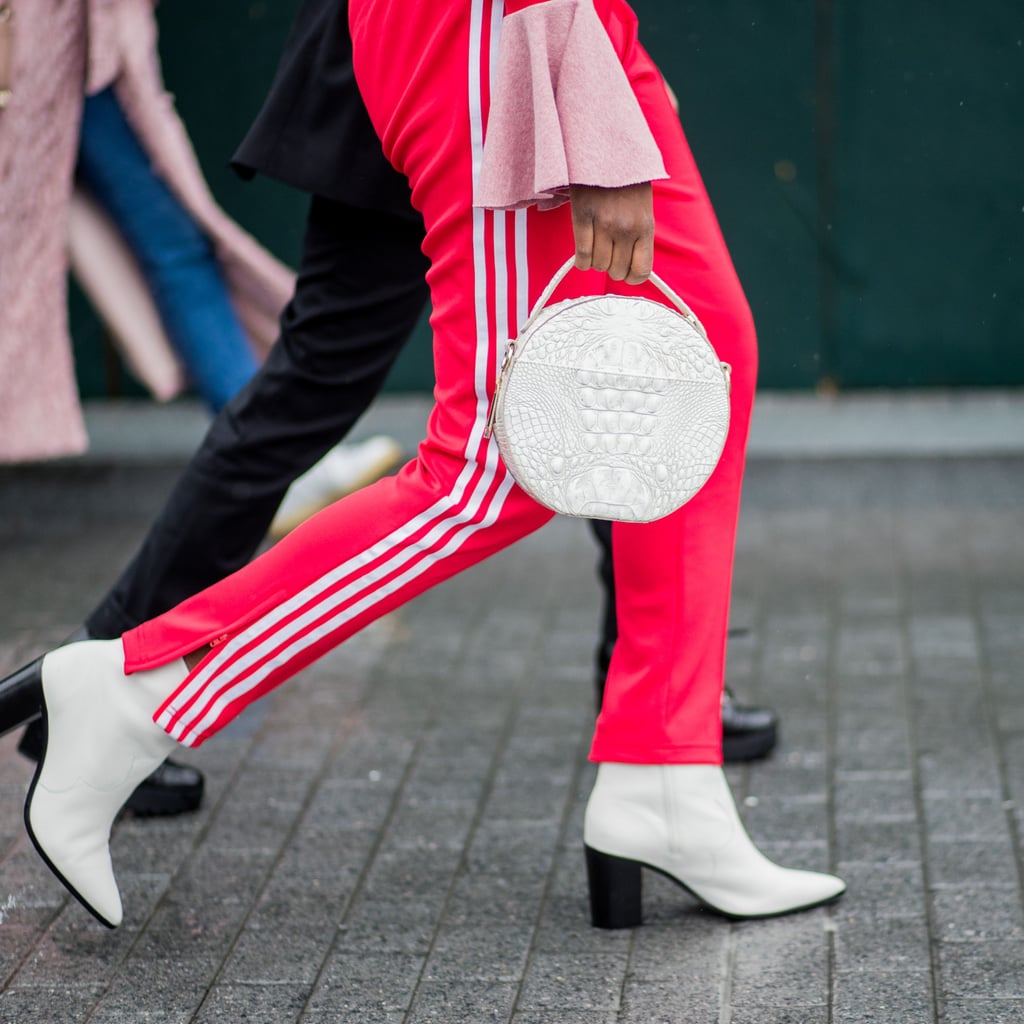 what to wear with white adidas pants