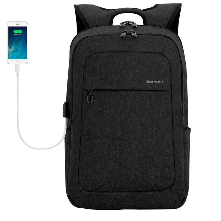 Kopack Laptop Water Resistant USB Charging Backpack Wondering