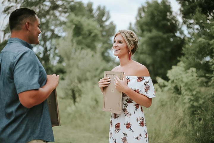 Woman Surprises Husband With Pregnancy Announcement Woman Surprises Husband With Pregnancy Announcement