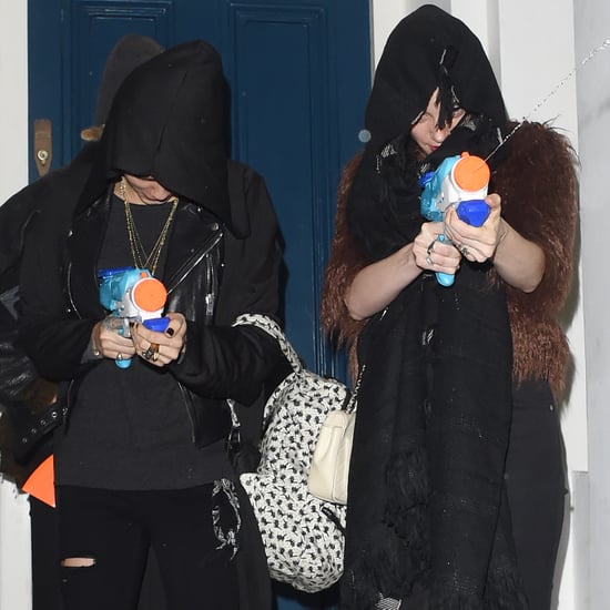 Cara Delevingne and St. Vincent Paparazzi Water Fight