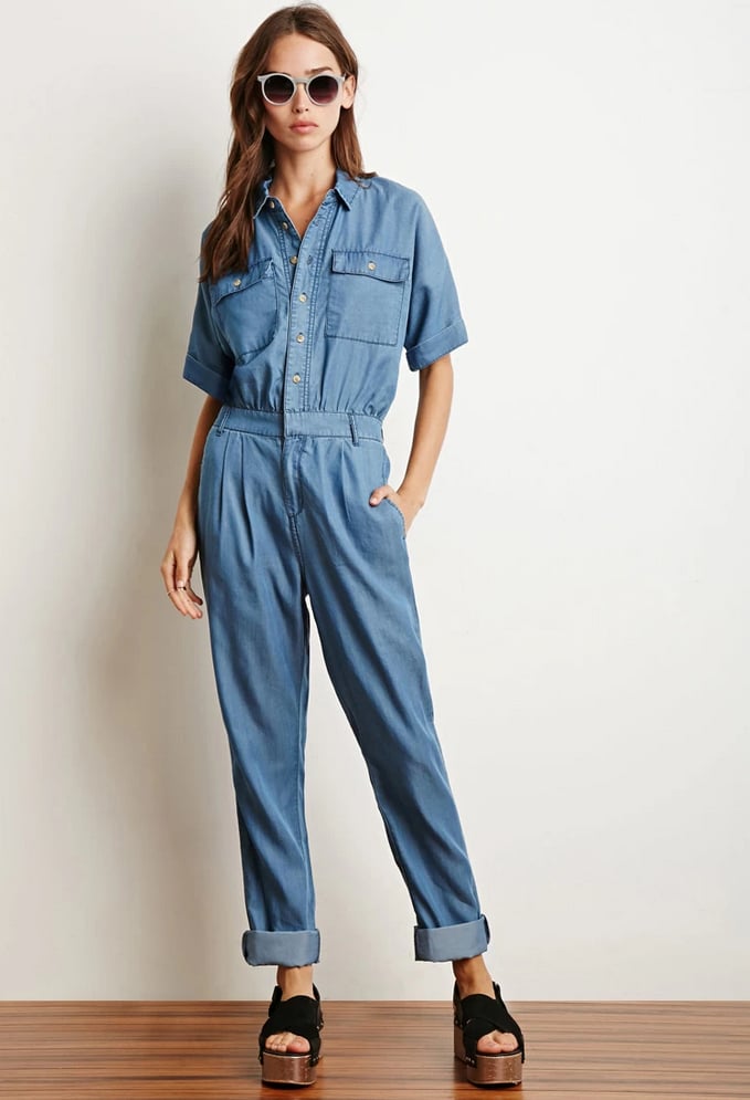 I've been wanting a denim jumpsuit since before the Summer started, and now that the weather's getting cooler, it's time to make that purchase. This option from Forever 21 ($35) is easy, affordable, and will help me channel my inner Gwen Stefani. 
— SS