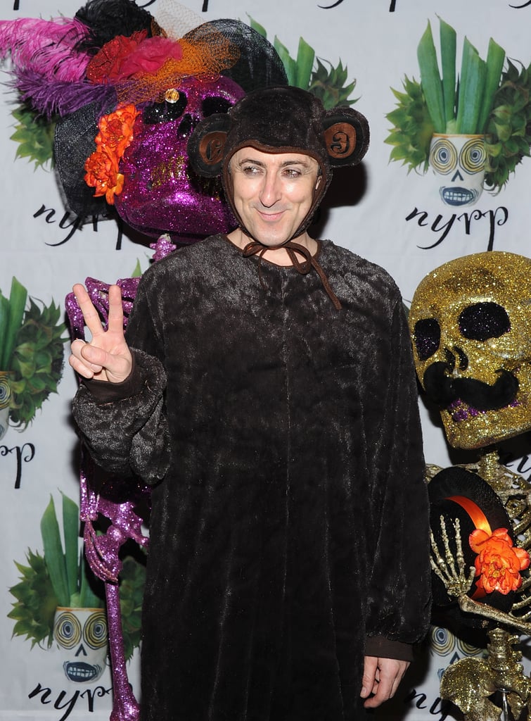 Alan Cumming went as a monkey to a 2011 Halloween party in NYC.