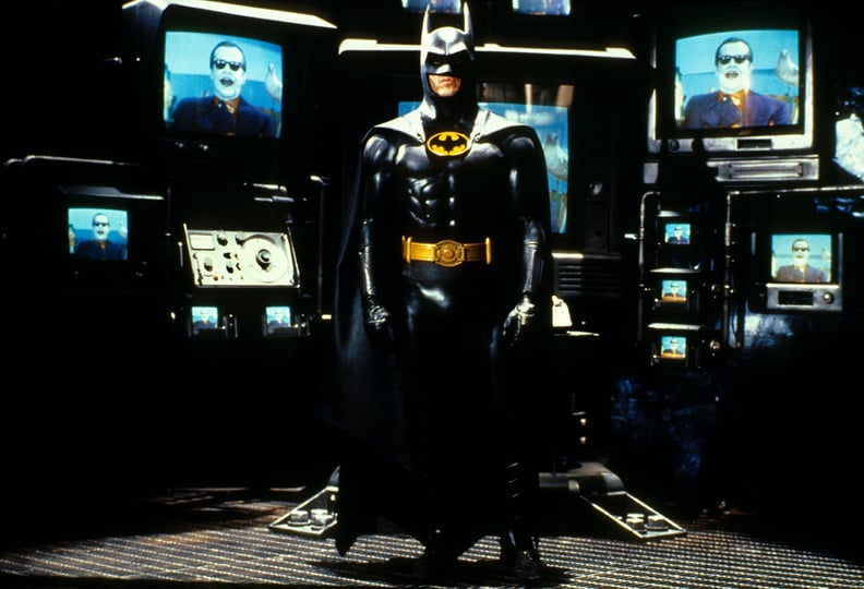BATMAN, Michael Keaton, Jack Nicholson (on TVs), 1989
