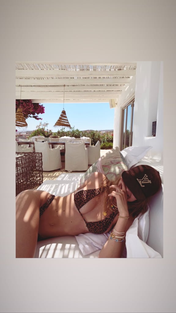 Gigi Hadid Leopard-Print Bikini in Greece July 2019