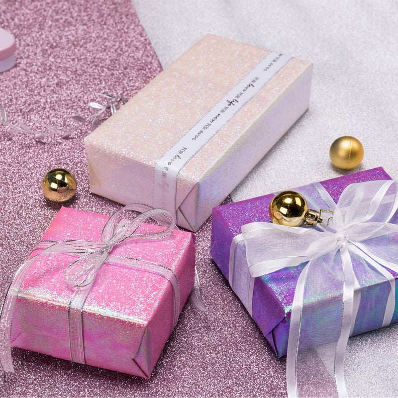 WRAPAHOLIC Wrapping Paper Roll - Metallic Rose Gold and Pink- 4