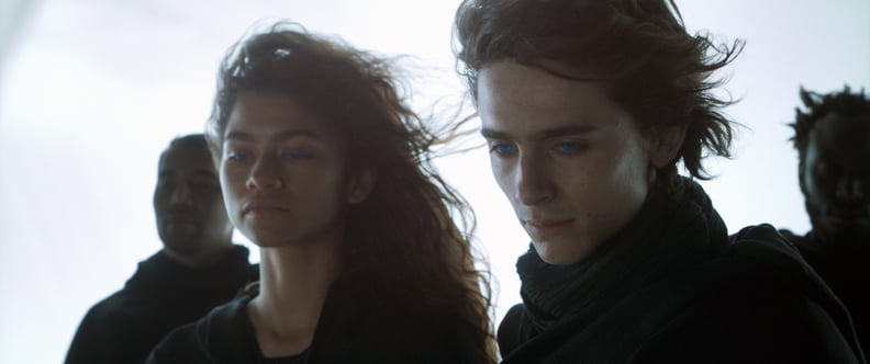 沙丘,左起:Zendaya, Timothee Chalamet, 2021。华纳兄弟/礼貌埃弗雷特收集