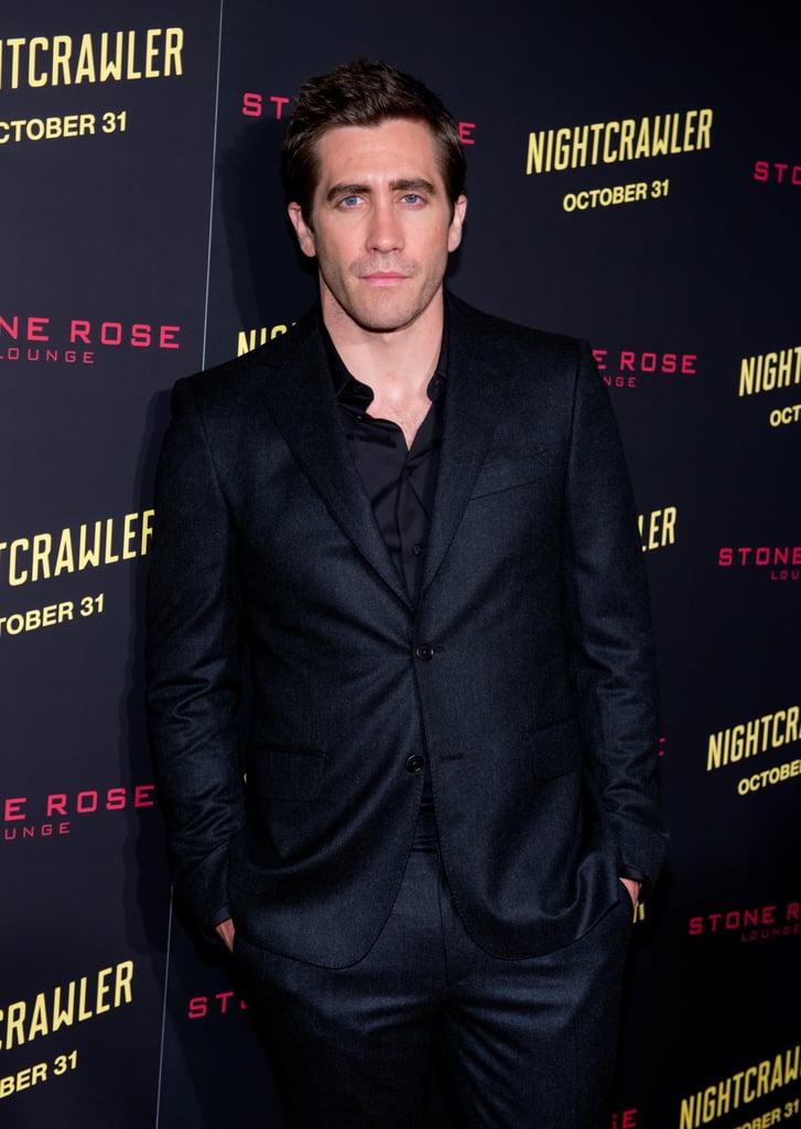 Jake was suited up for the NYC premiere of Nightcrawler in October ...