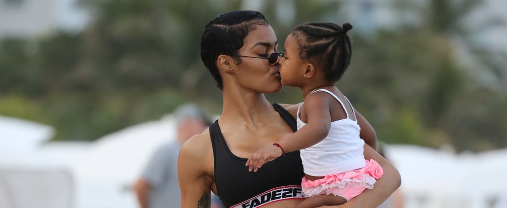 Teyana Taylor Shares a Sweet Kiss With Baby Junie During a Beach Day