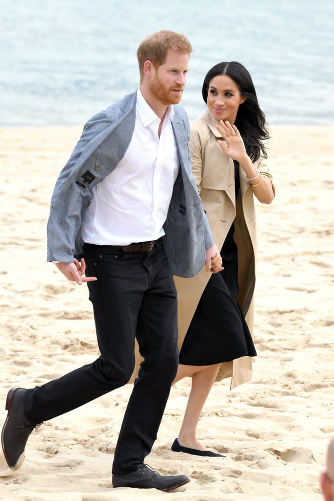 Meghan Markle Black Club Monaco Dress on the Beach 2018