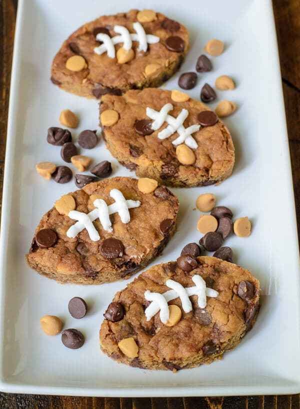 Football Peanut Butter Blondies