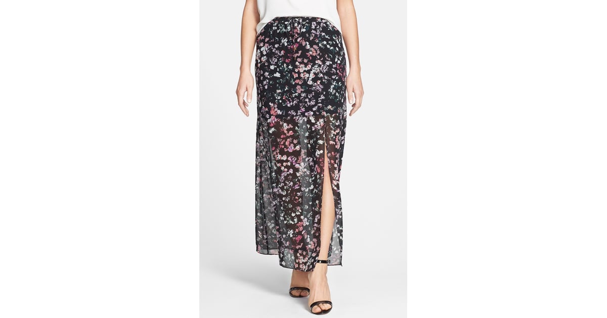 Vince Camuto Floral Overlay Maxi Skirt | Long Skirts For Fall and ...